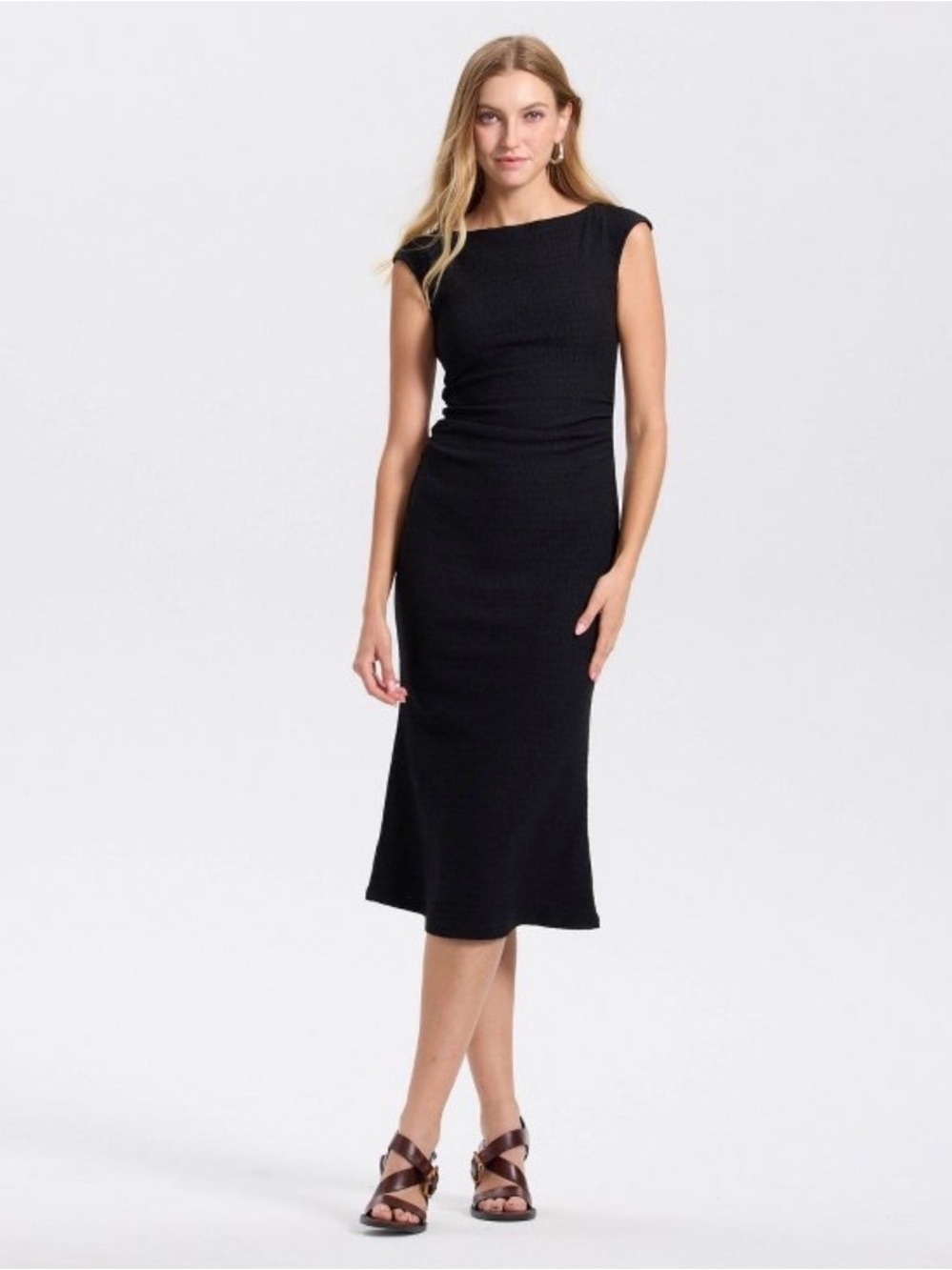This Women's Textured Knit Midi Bodycon Dress - A New Day™ Medium